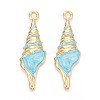 Alloy and Enamel Big Pendants PALLOY-T092-88A-1