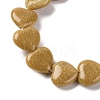 Synthetic Yellow Goldstone Beads Strands G-I372-A11-02-4