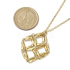 Crystal Stone Cage Pendant Necklaces NJEW-JN04760-03-3