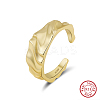 925 Sterling Silver Cuff Rings for Women RJEW-H257-01G-2