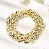 Brass Watch Band Chain Bracelets for Men Women BJEW-H630-11G-2