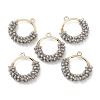 Brass Ring with Seed Beaded Pendants GLAA-K060-06G-04-3