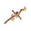 Brass Micro Pave Cubic Zirconia Pendants CU-CBA637A-04G-A-2