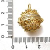 Rack Plating Brass Micro Pave Cubic Zirconia Bead Cage Pendants KK-M313-12G-02-3