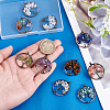 10Pcs 10 Styles Gemstone Pendants G-HY0001-81-3