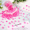 300Pcs Frosted Transparent Glass Beads GLAA-TA0002-78B-6