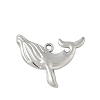 304 Stainless Steel Whale Pendants STAS-S186-05B-P-1