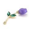 Alloy Resin Flower Pendants PALLOY-U003-06G-01-2