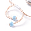 Handmade Dry Pressed Flower Link Bracelet for Girl Women BJEW-C004-01G-3