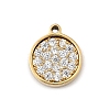 304 Stainless Steel Micro Pave Cubic Zirconia Charms STAS-I356-04G-01-1