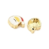 Christmas Brass Enamel Beads KK-I474-G05-2