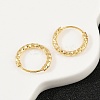 Brass Textured Hoop Earrings EJEW-F378-03A-G-3