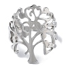201 Stainless Steel Open Cuff Rings for Women LS-RJEW-M020-08P-1-2