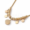 Crystal Rhinestone Pendant Necklace with 304 Stainless Steel Round Snake Chains for Women NJEW-P269-09A-G-3