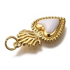 Golden Tone Brass Enamel Pendants X-KK-K750-01G-E-3