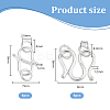 8Pcs 2 Styles 925 Sterling Silver Hook and S-Hook Clasps STER-PH0001-83-2