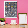 20 Grids Rectangle Felt Wall Mounted Brooch Organizer Display Stands ODIS-WH0038-97-6