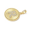 Brass Micro Pave Clear Cubic Zirconia Pendants KK-L253-17G-R-2