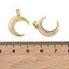 Brass Micro Pave Clear Cubic Zirconia Pendants KK-A294-04G-03-3