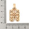 Brass Micro Pave Clear Cubic Zirconia Pendants KK-B099-01G-H-3