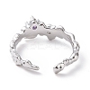 Cubic Zirconia Open Cuff Ring LS-RJEW-D119-06P-3