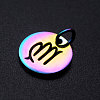 Rainbow Color Ion Plating(IP) 201 Stainless Steel Charms STAS-Q201-JN166-6-2