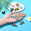10Pcs 10 Styles Cross Silicone Focal Beads SIL-YW0001-26-3