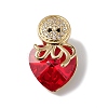 Real 18K Gold Plated Rack Plating Brass Micro Pave Cubic Zirconia Pendants KK-C015-25G-12-1