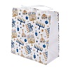 Hanukkah Theme Non-Woven Reusable Folding Gift Bags with Handle ABAG-NH0001-01F-1