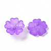 Transparent Frosted Acrylic Bead Caps X-MACR-S371-04A-747-2