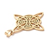 304 Stainless Steel Hollow Pendants STAS-P313-02G-2