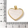 Brass Micro Pave Clear Cubic Zirconia Pendants KK-K345-05G-02-3