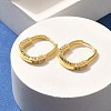 Brass Cubic Zirconia Hoop Earrings EJEW-M048-07G-2