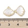 Brass Pave Shell Charms LS-KK-G491-41G-3