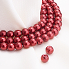 Eco-Friendly Dyed Glass Pearl Round Beads HY-BC0001-6mm-RB038-5