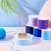 6 Rolls 6 Colors Braided Nylon Thread NWIR-PH0002-07C-4
