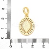Brass Clear Cubic Zirconia European Dangle Pendants KK-D325-28G-09-3