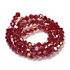 Transparent Electroplate Glass Beads Strands LS-GLAA-F029-4mm-A27-2