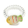 Summer Fish Resin Telephone Line Wire Elastic Hair Ties AJEW-U004-02C-1