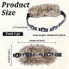 Faux Fur PU Leather Chain Belts AJEW-WH20072-55B-02-2