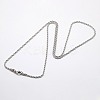 Trendy Men's 304 Stainless Steel Rope Chain Necklaces NJEW-M072-B-02-2