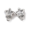 Brass with Cubic Zirconia Stud Earring Finding LS-KK-Q048-16P-1