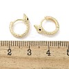 Brass Cubic Zirconia Hoop Earrings EJEW-Q014-08G-3