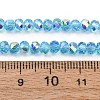 Electroplate Transparent Glass Beads Strands EGLA-A046-01A-16-4