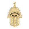 Brass Micro Pave Cubic Zirconia Pendants KK-K298-54G-1