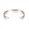 Tarnish Resistant 304 Stainless Steel Cuff Bangles LS-STAS-I110-10-6mm-P-2