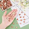 4 Styles Heart with Love & Word Wood Cabochons WOOD-FH0001-90-3