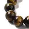 Grade AB 12.5mm Round Natural Tiger Eye Braided Bead Bracelets for Women Men BJEW-C060-01K-2