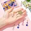 50Pcs Glass & Acrylic Star Pendant Decorations HJEW-FS00046-8