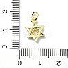 Brass Micro Pave Clear Cubic Zirconia Charms KK-H475-59G-02-3
